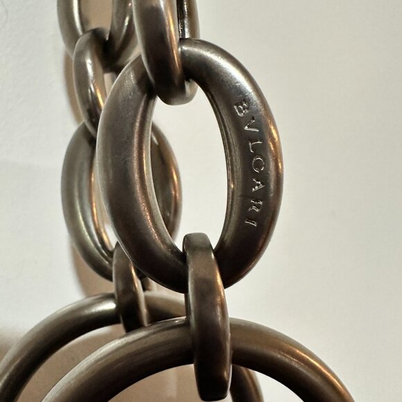 Auth Vintage Bvlgari Dark Chocolate Brown Pleated Leather Handbag - Picture 3 of 15